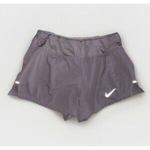 Women’s Nike Dri Fit Running Shorts Gray Small Reflective Logo